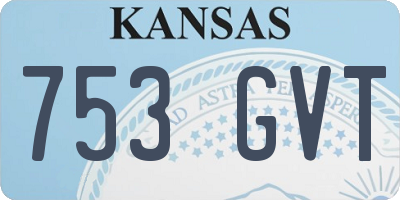 KS license plate 753GVT