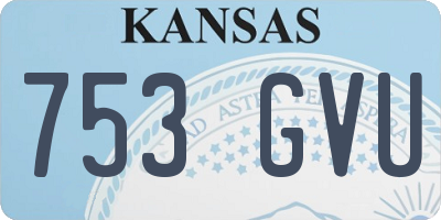 KS license plate 753GVU
