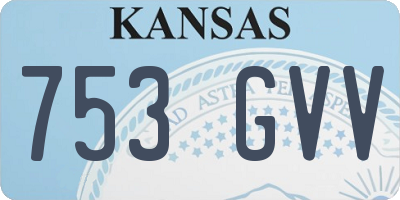 KS license plate 753GVV