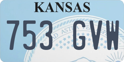 KS license plate 753GVW