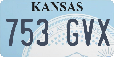KS license plate 753GVX