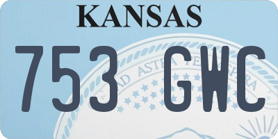 KS license plate 753GWC