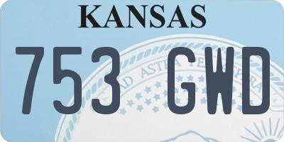 KS license plate 753GWD