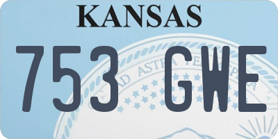 KS license plate 753GWE