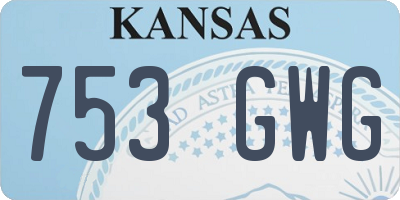 KS license plate 753GWG