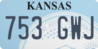 KS license plate 753GWJ