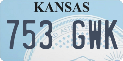 KS license plate 753GWK