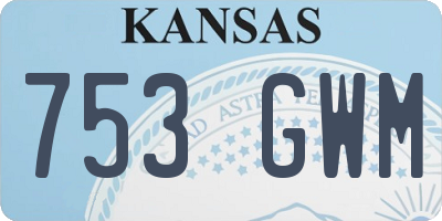 KS license plate 753GWM
