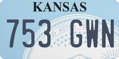KS license plate 753GWN