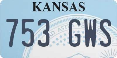 KS license plate 753GWS