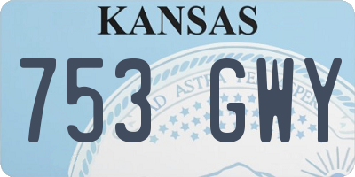 KS license plate 753GWY