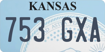 KS license plate 753GXA