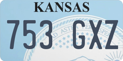 KS license plate 753GXZ
