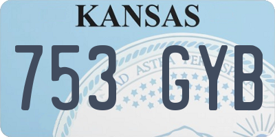 KS license plate 753GYB