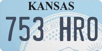 KS license plate 753HRO