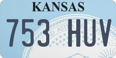 KS license plate 753HUV