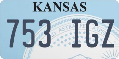 KS license plate 753IGZ