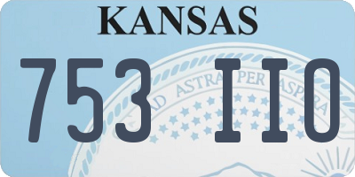 KS license plate 753IIO