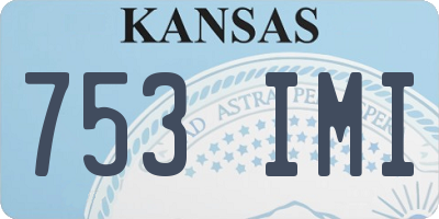 KS license plate 753IMI