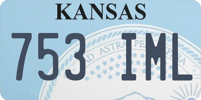 KS license plate 753IML