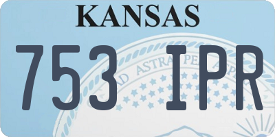 KS license plate 753IPR