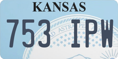 KS license plate 753IPW