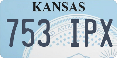 KS license plate 753IPX