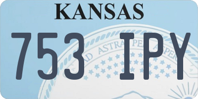 KS license plate 753IPY