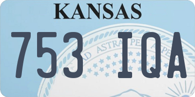 KS license plate 753IQA