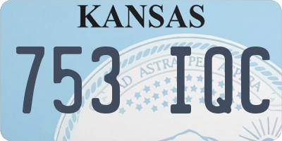 KS license plate 753IQC