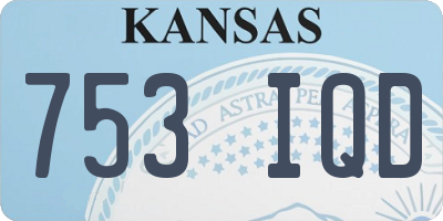KS license plate 753IQD
