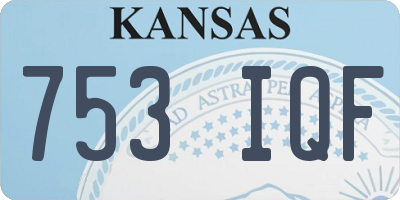 KS license plate 753IQF