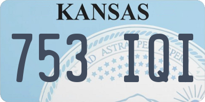 KS license plate 753IQI