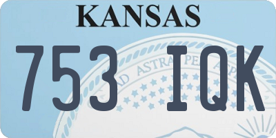 KS license plate 753IQK