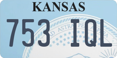 KS license plate 753IQL