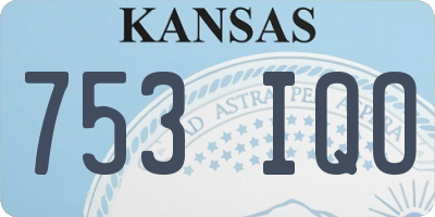 KS license plate 753IQO