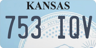 KS license plate 753IQV