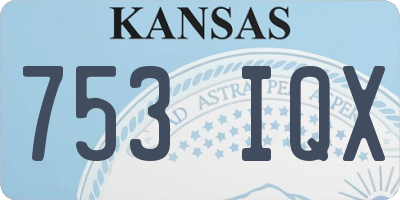 KS license plate 753IQX