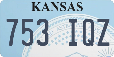 KS license plate 753IQZ