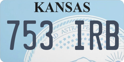 KS license plate 753IRB