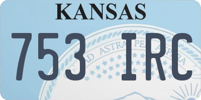 KS license plate 753IRC