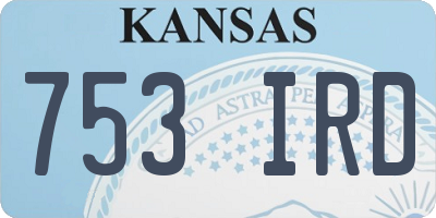 KS license plate 753IRD