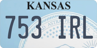 KS license plate 753IRL