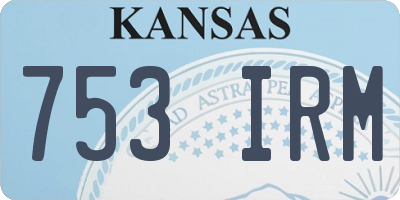 KS license plate 753IRM