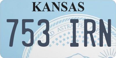 KS license plate 753IRN