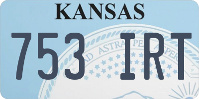 KS license plate 753IRT