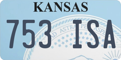 KS license plate 753ISA