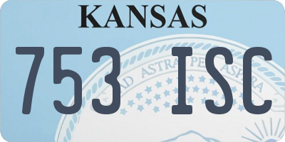 KS license plate 753ISC