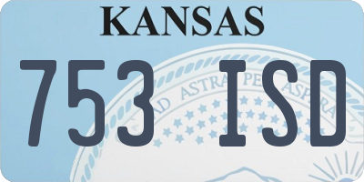 KS license plate 753ISD