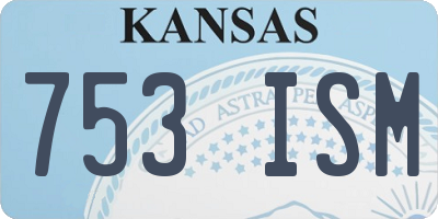 KS license plate 753ISM